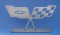 This 1982 Crossed Flags Desktop Model will offer a great accent to an office, garage, or dealership. It's the perfect gift for that hard to shop for guy or gal and is constructed of stainless steal.