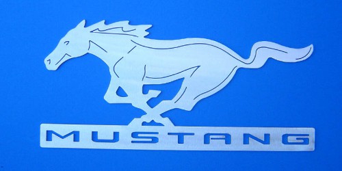 A perfect gift for that hard to shop for guy or gal. This Mustang Script wall hanging can decorate a garage, office, dealership, or shop!