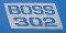 A perfect gift for that hard to shop for guy or gal. This Boss 302 wall hanging can decorate a garage, office, dealership, or shop!