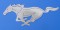 A perfect gift for that hard to shop for guy or gal. This Mustang wall hanging can decorate a garage, office, dealership, or shop!