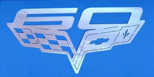 This Corvette 60th Anniversary desktop model will offer a great accent to an office, garage, or dealership. It's the perfect gift for that hard to shop for guy or gal and is constructed of stainless steal.