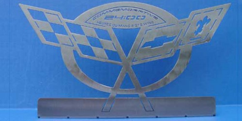 The C5 Commemorative Edition Emblem will offer a great accent to an office, garage, or dealership. It's the perfect gift for that hard to shop for guy or gal and is constructed of stainless steal.