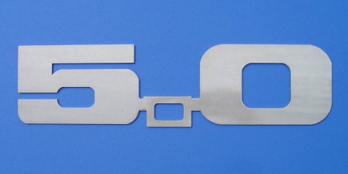 A perfect gift for that hard to shop for guy or gal. This 5.0 wall hanging can decorate a garage, office, dealership, or shop!