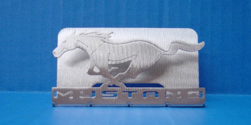 A perfect gift for that hard to shop for guy or gal. This Mustang business card holder add the perfect touch to his or her desk.